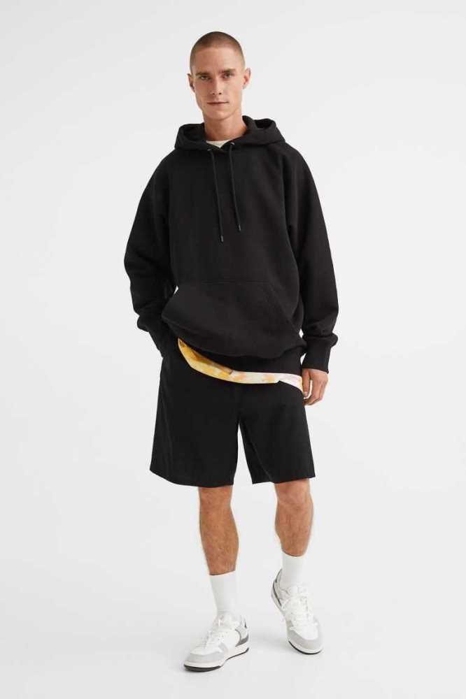 H&M Oversized Fit Hoodie Herren Dunkelolivgrün Grün | 4975-SVZTU