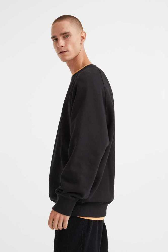 H&M Oversized Fit Sweatshirt Oberteile Herren Grün | 4092-LOZQM