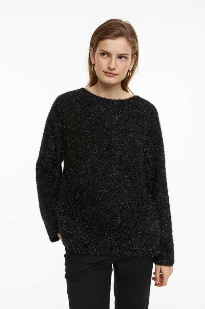 H&M Oversized Fluffy Pullover Damen Weiß | 0154-AYMSG