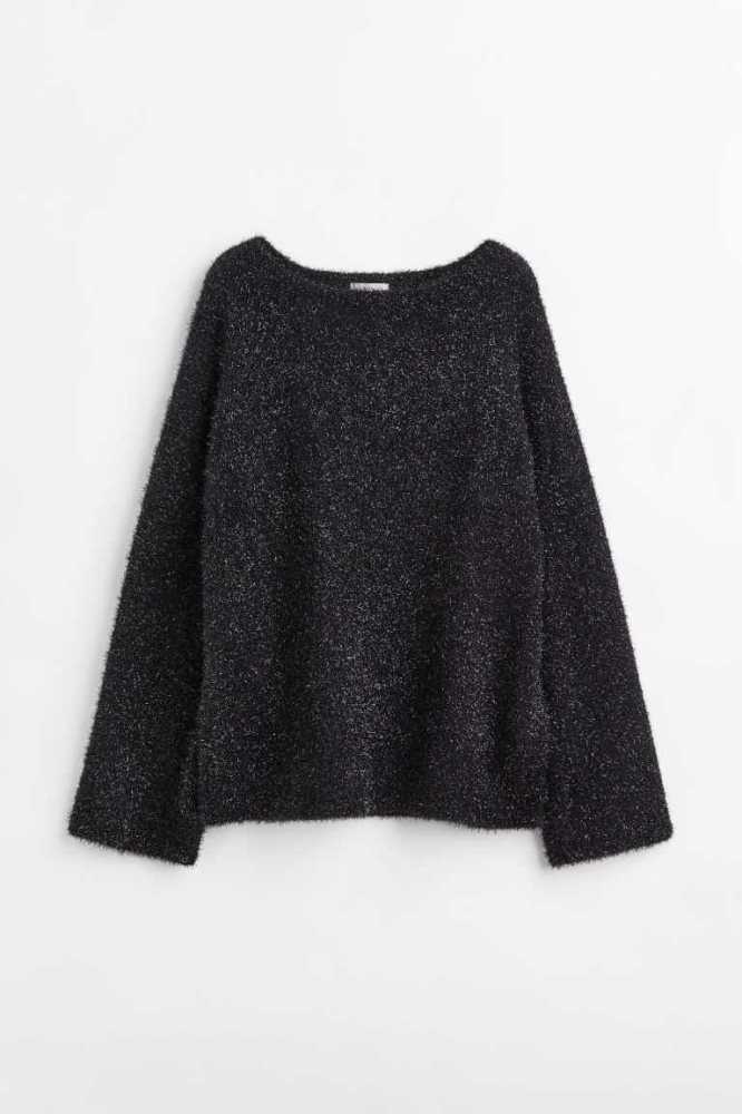 H&M Oversized Fluffy Pullover Damen Weiß | 0154-AYMSG