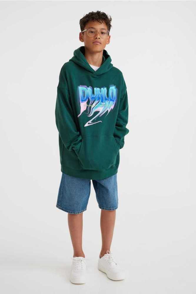 H&M Oversized Hoodie Kinder Blau | 5814-JTUOC