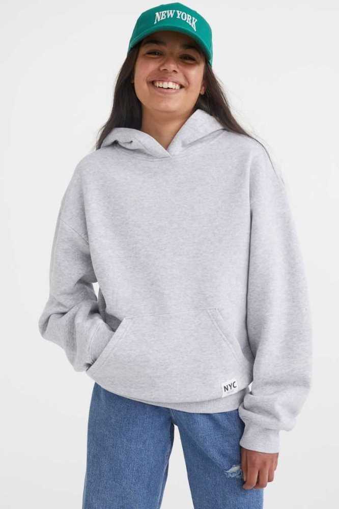 H&M Oversized Hoodie Kinder Dunkeltürkis | 1908-PEMAW