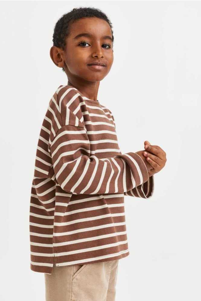 H&M Oversized Long-sleeved Hemd Kinder Braun | 7652-SEYQF