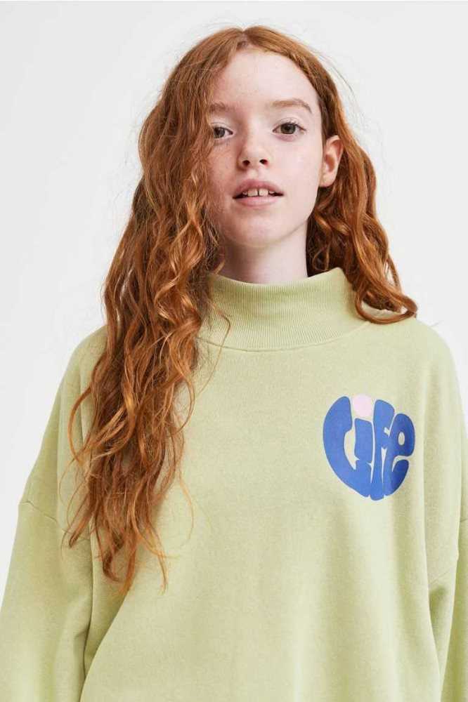 H&M Oversized Mock-turtleneck Hemd Kinder Hellrosa | 9854-PBDOV