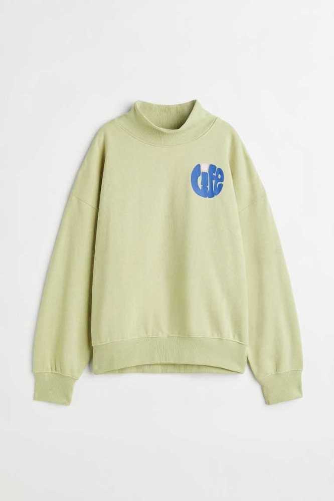 H&M Oversized Mock-turtleneck Hemd Kinder Hellrosa | 9854-PBDOV