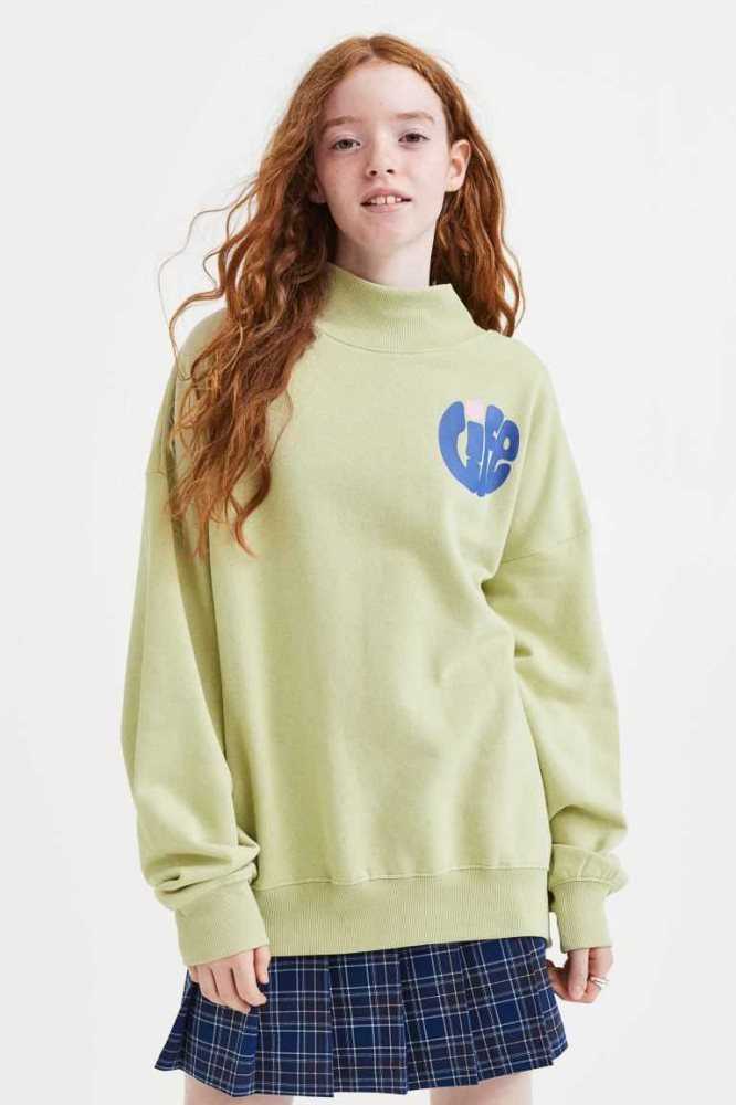 H&M Oversized Mock-turtleneck Hemd Kinder Hellrosa | 9854-PBDOV