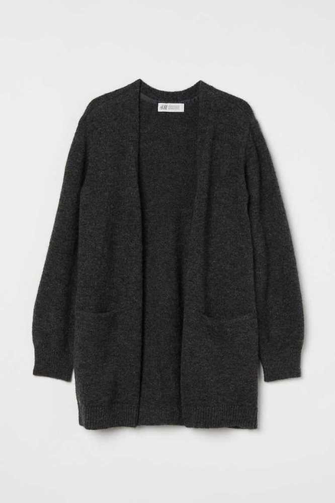 H&M Oversized Strickjacke Kinder Dunkelbraun | 0853-FYVAH