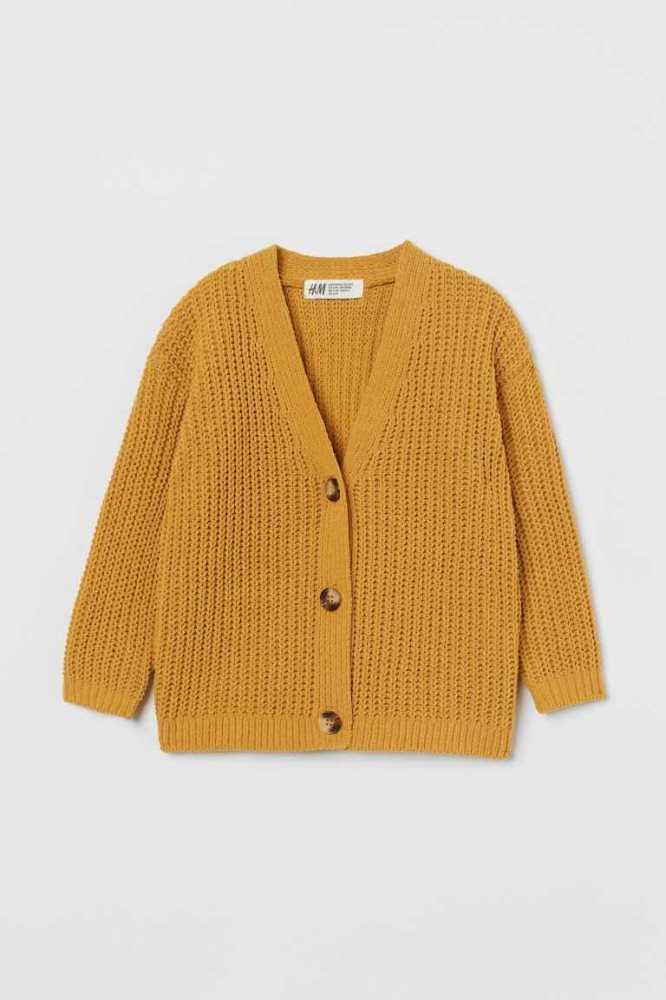 H&M Oversized Strickjacke Kinder Hellrosa | 8934-HDKLS