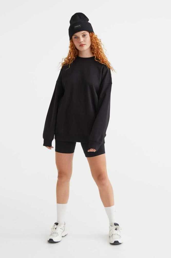 H&M Oversized Sweatshirt Damen Dunkelgrau | 4829-AETQG