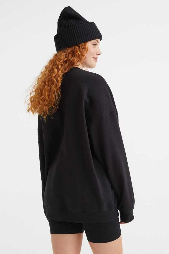 H&M Oversized Sweatshirt Damen Dunkelgrau | 4829-AETQG