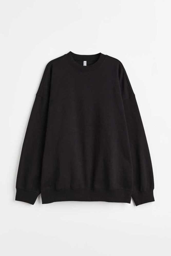 H&M Oversized Sweatshirt Damen Dunkelgrau | 4829-AETQG