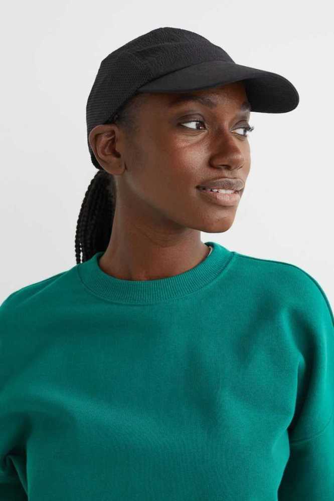 H&M Oversized Sweatshirt Damen Dunkelgrün | 9076-TQLEO