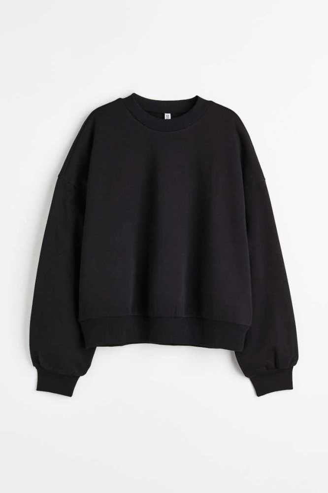 H&M Oversized Sweatshirt Damen Schwarz | 5412-TSKOH