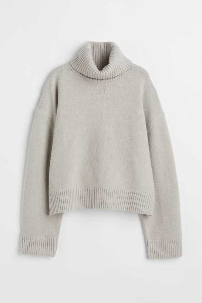 H&M Oversized Turtleneck Pullover Damen Grün | 6083-REKSQ