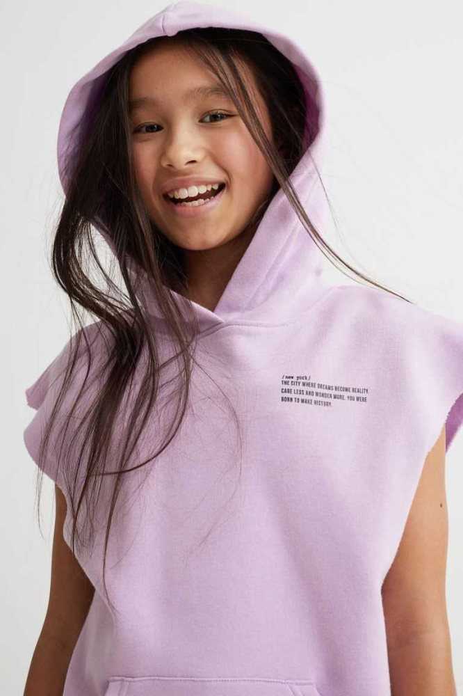 H&M Oversized Ärmellose Hoodie Kinder Rosa | 3950-SVGPL