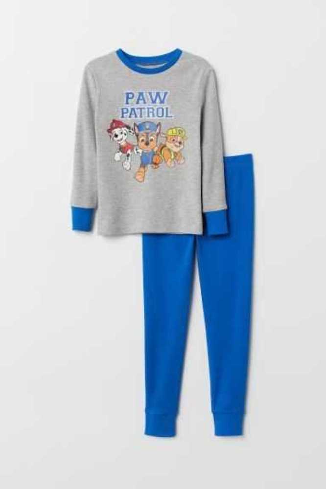 H&M Pajamas Jersey Kinder Blau | 9124-PWTLY