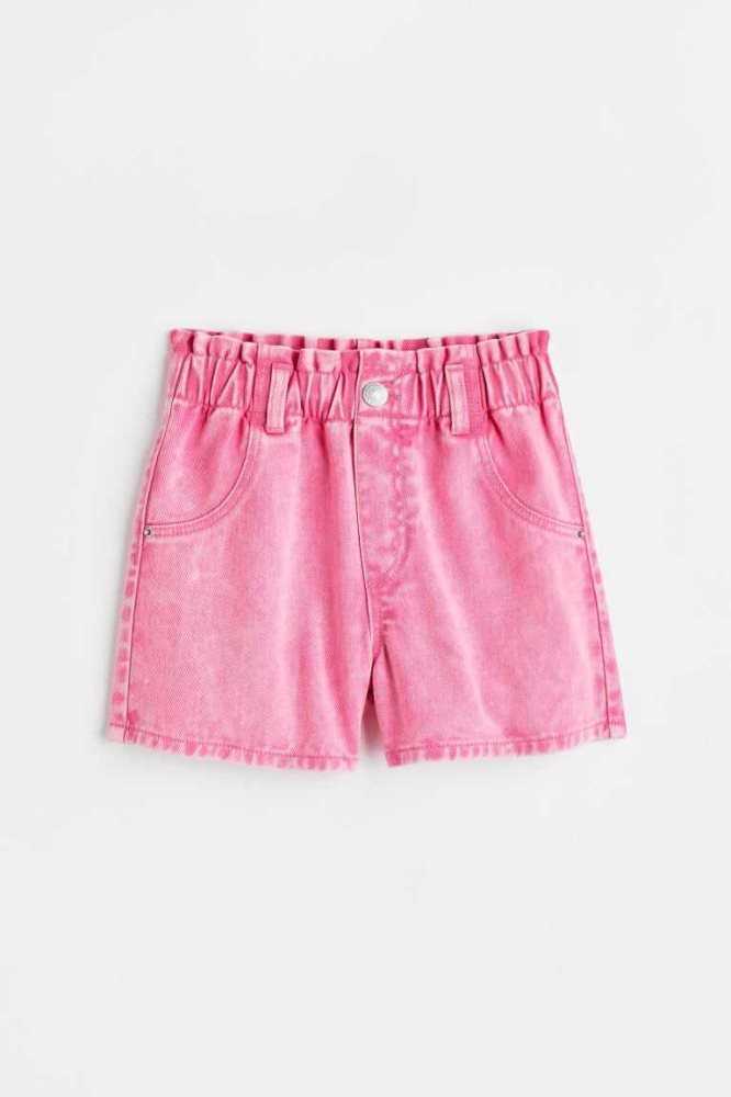 H&M Paper-bag Kurze Hose Kinder Rosa | 2396-FQMCV