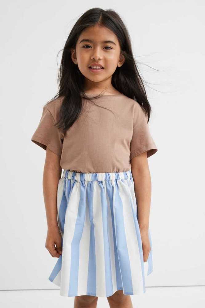 H&M Patterned Baumwoll Röcke Kinder Hellrosa | 9374-ZDOIS