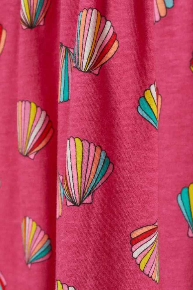 H&M Patterned Jersey Kurzes Kleid Kinder Hellgrün | 5643-ULJNK