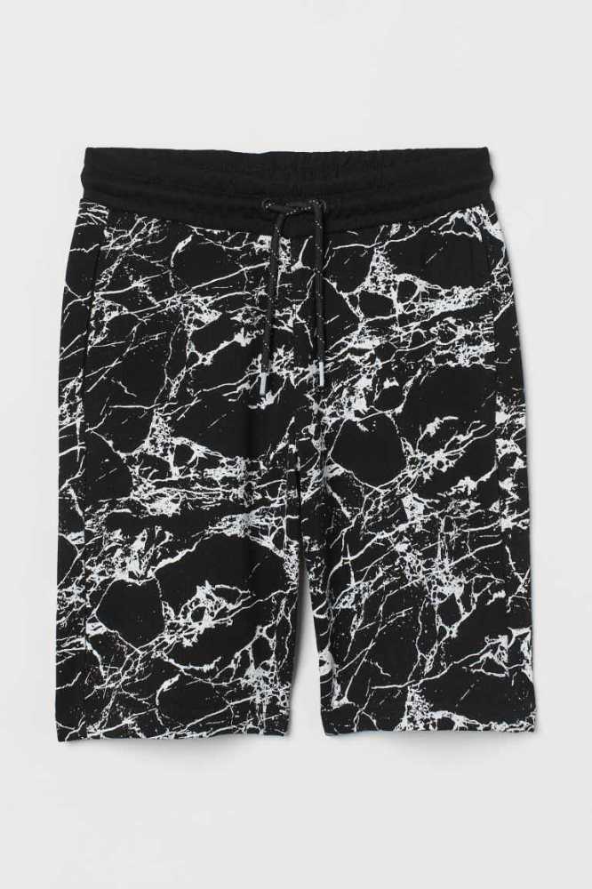 H&M Patterned Kurze Hose Kinder Dunkelgrau | 7182-TWGQR