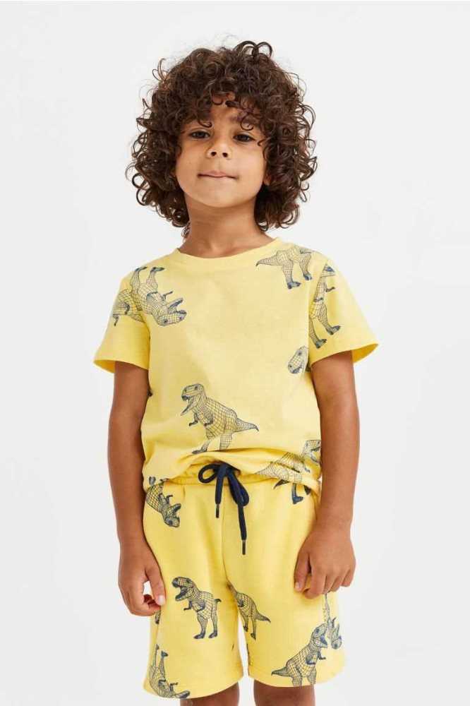 H&M Patterned Kurze Hose Kinder Hellgrau | 5496-FGMIJ