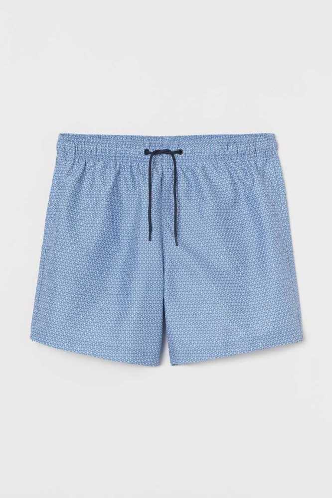 H&M Patterned Shorts Bademode Herren Dunkelgrau | 4815-OVZHG