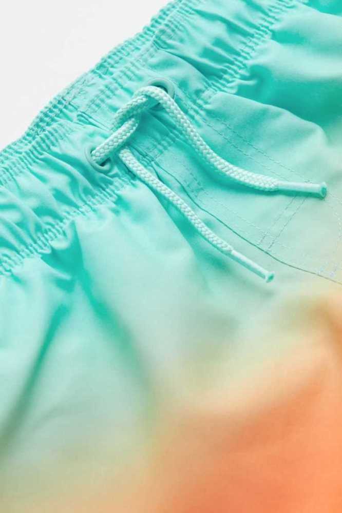 H&M Patterned Shorts Bademode Kinder Grün | 7120-DSOBH