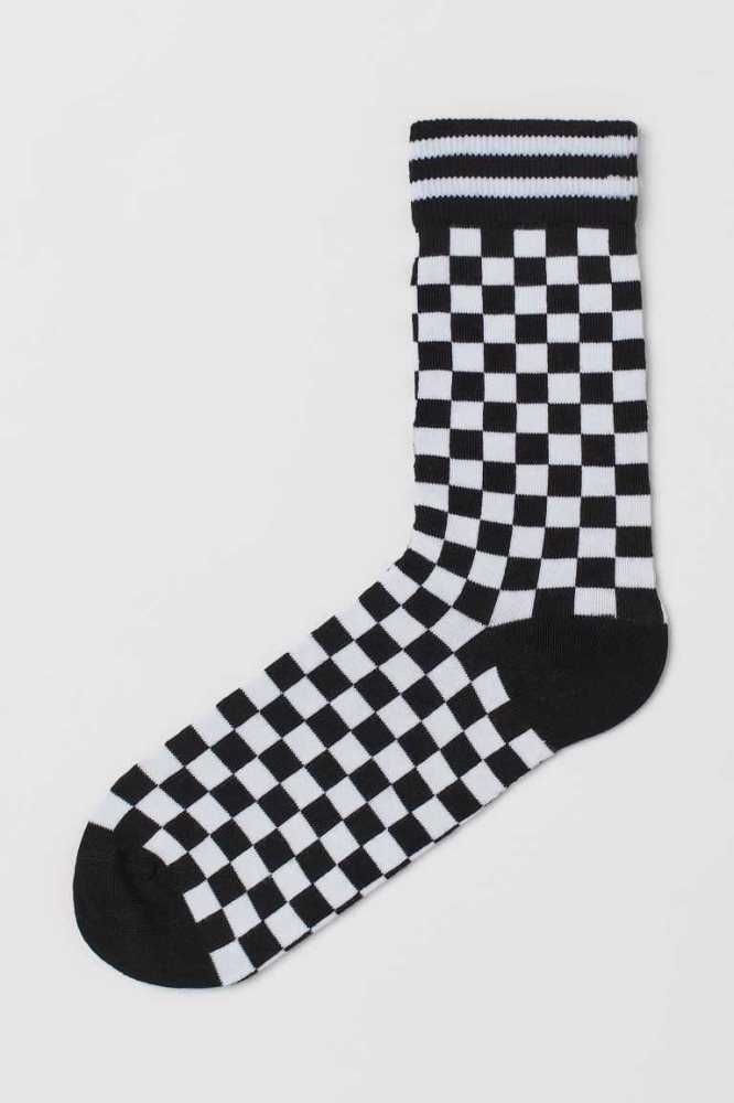 H&M Patterned Socken Herren Dunkelblau | 4657-PFVWI