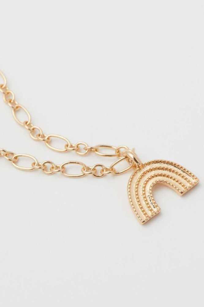 H&M Pendant Ketten Damen Gold | 4065-VKTHF