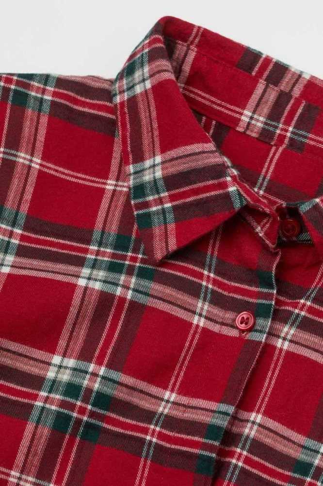 H&M Plaid Pajamas Nachtwäsche Damen Rot | 1870-FOQMR