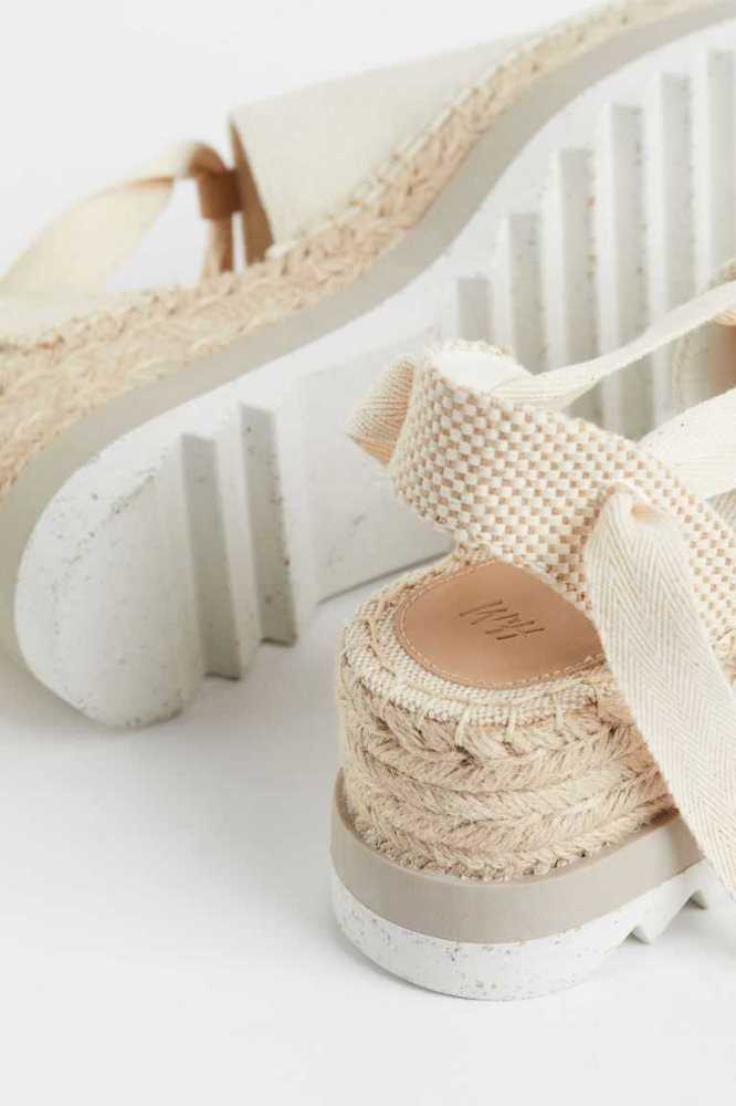 H&M Plattform Espadrilles Espadrilles Damen Weiß | 3864-OWADC