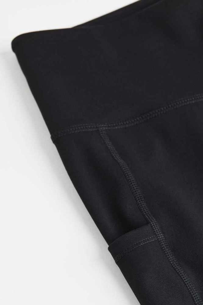 H&M Pocket-detail Sports Leggings Hose Damen Schwarz | 8190-FJMXW