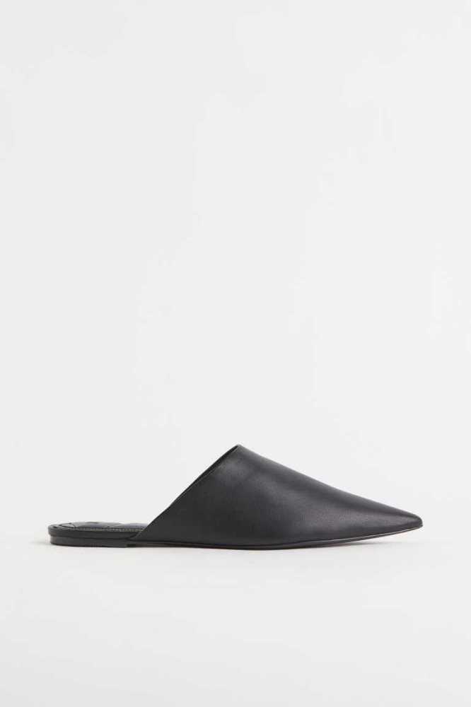 H&M Pointed Mules Damen Schwarz | 3567-UHERA