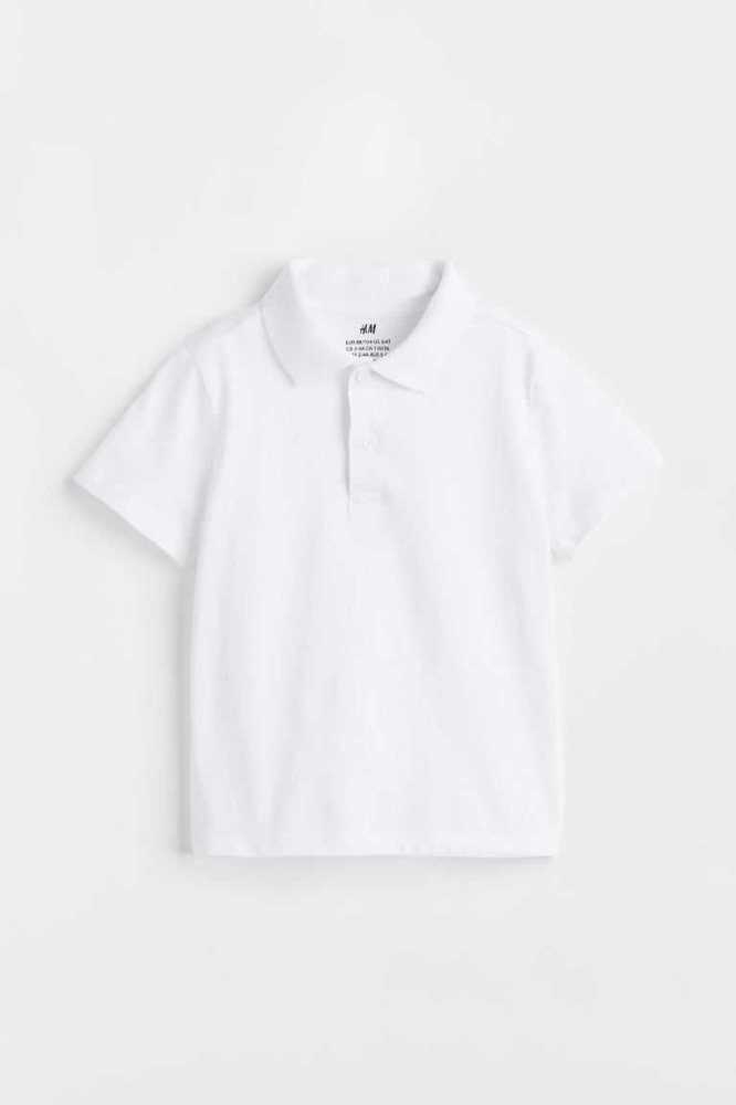 H&M Polo Hemd Kinder Hellblau | 8156-LJPGV