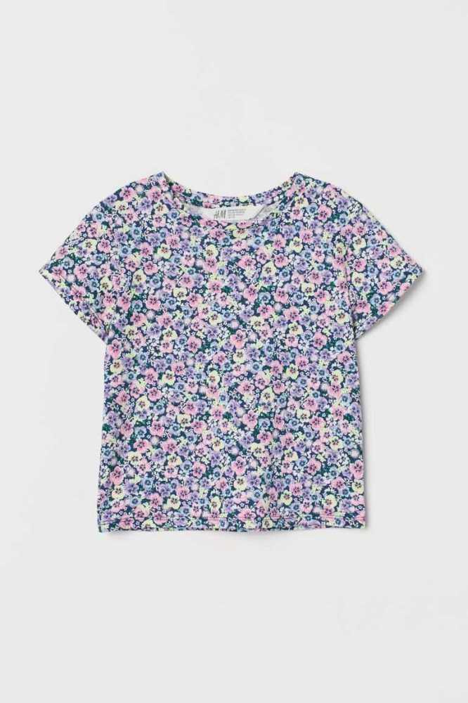 H&M Printed Hemd Kinder Gelb | 5012-RJTOF