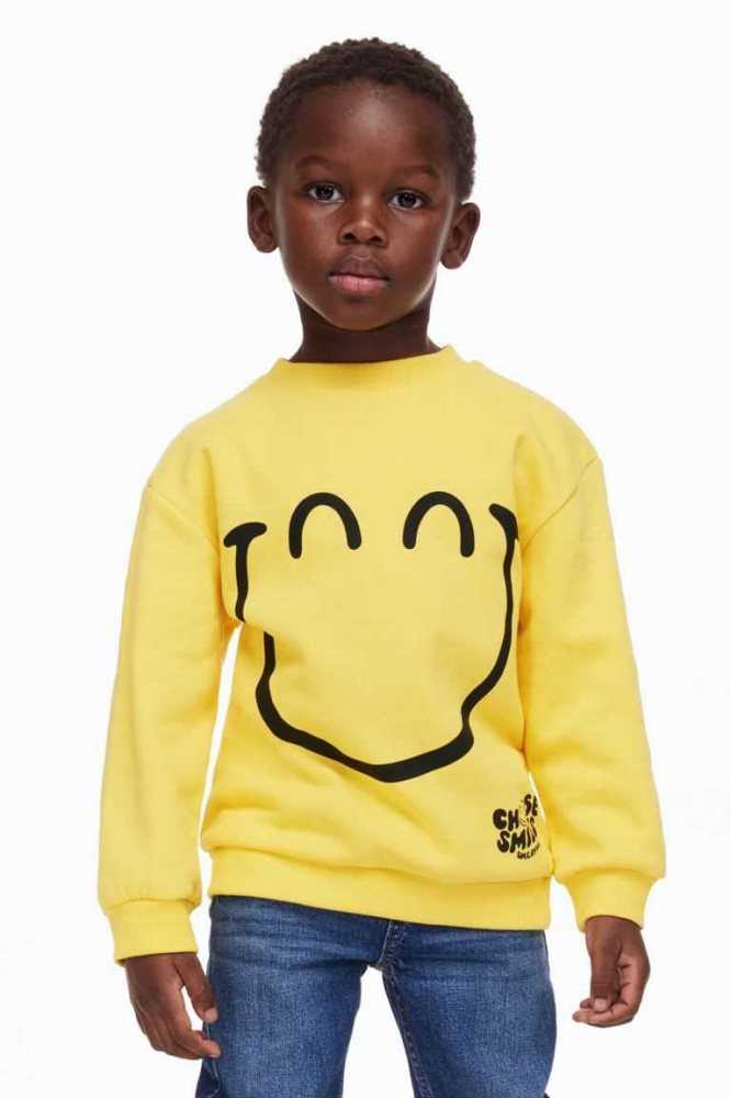 H&M Printed Hemd Kinder Grün | 2083-OLQBN