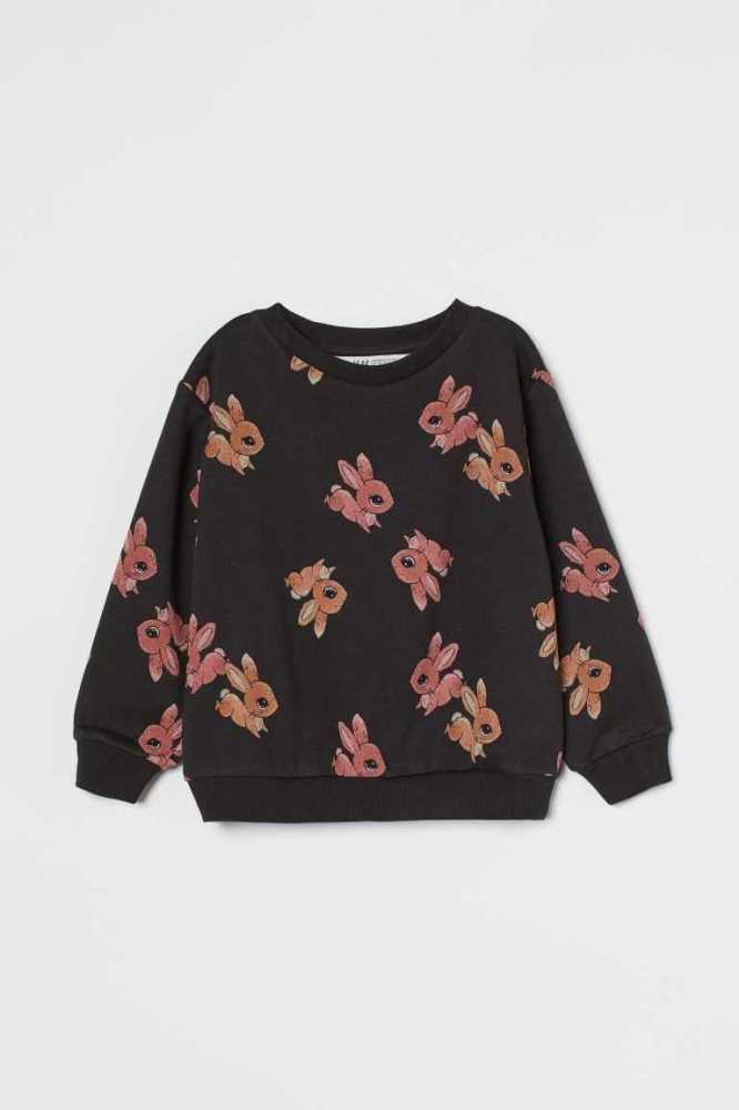 H&M Printed Hemd Kinder Hellgrün | 6053-RVYQX