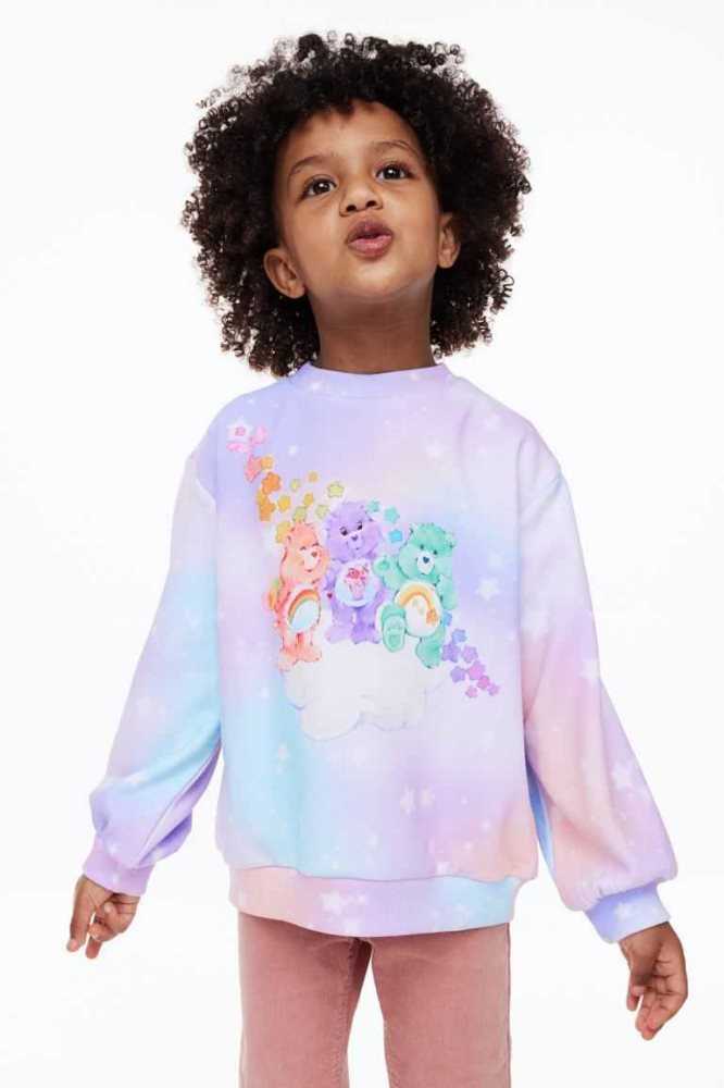 H&M Printed Hemd Kinder Helllila | 8079-VFSRW