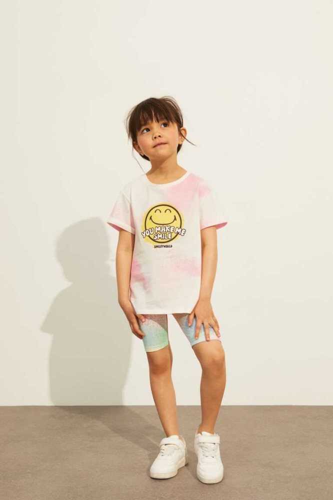 H&M Printed Hemd Kinder Weiß | 3024-NSMDR