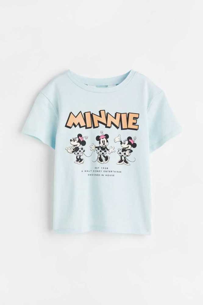 H&M Printed Hemd Kinder Weiß | 9376-JDYVC