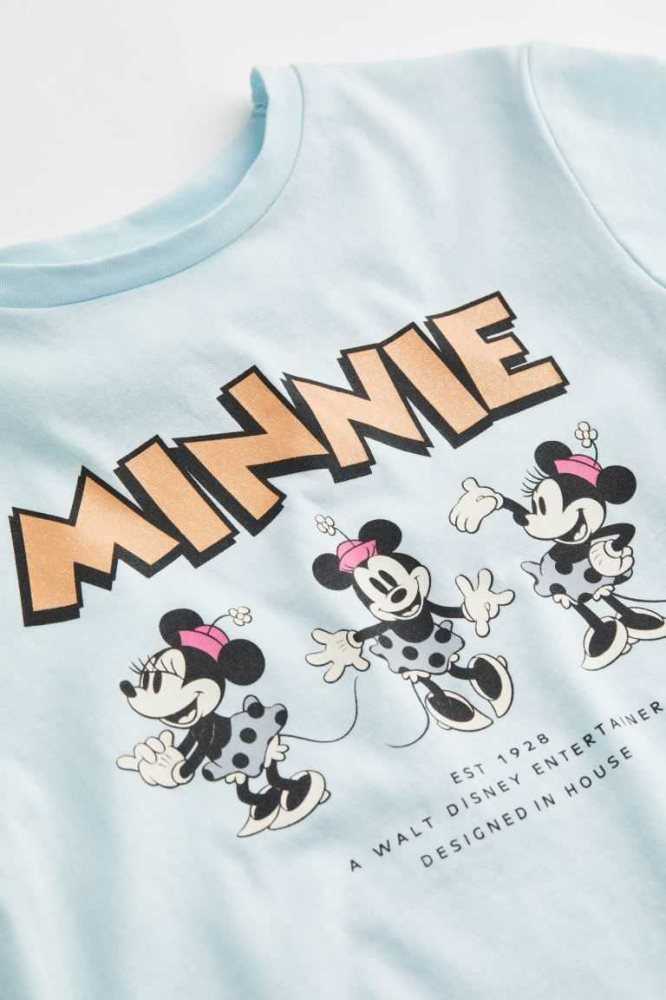 H&M Printed Hemd Kinder Weiß | 9376-JDYVC