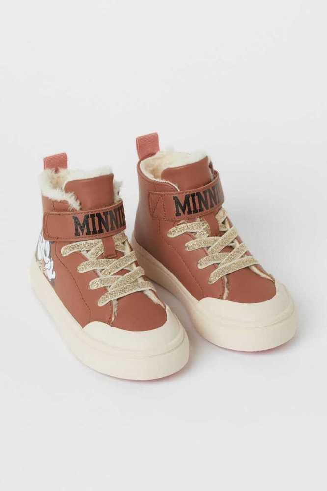 H&M Printed High Kinder Beige | 8531-ENXZU