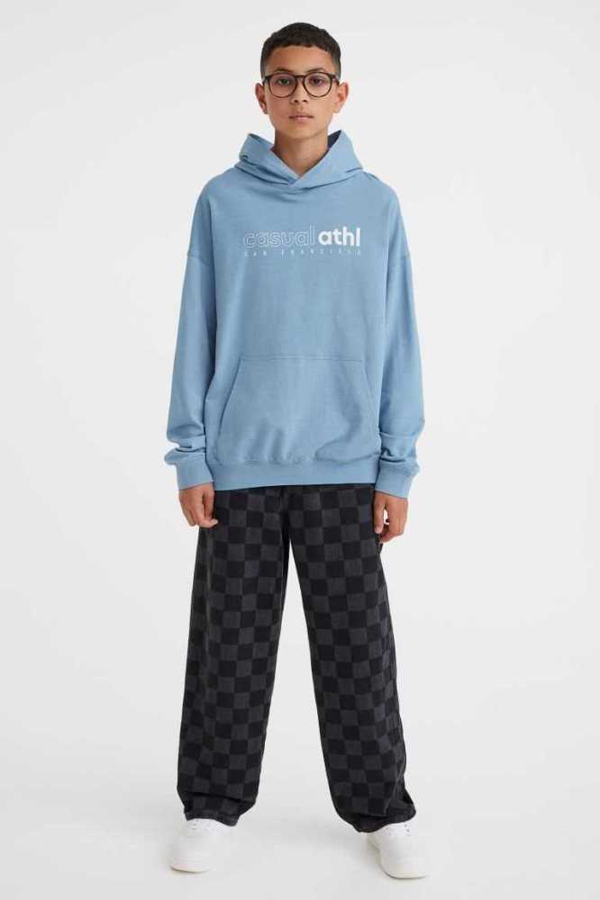 H&M Printed Hoodie Kinder Grün | 9680-YVCAH