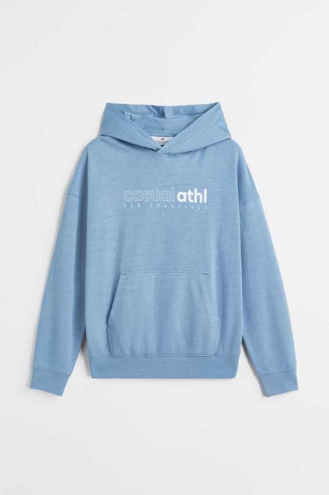 H&M Printed Hoodie Kinder Grün | 9680-YVCAH