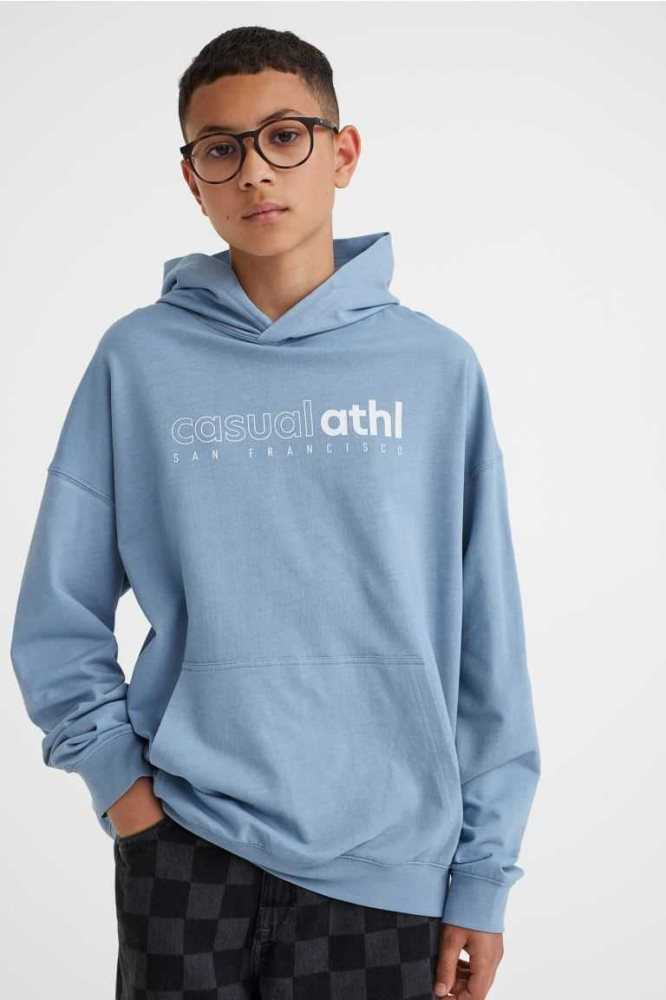 H&M Printed Hoodie Kinder Grün | 9680-YVCAH