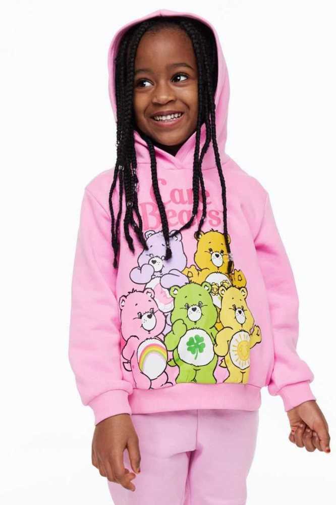 H&M Printed Hoodie Kinder Lila | 0927-OAUWT