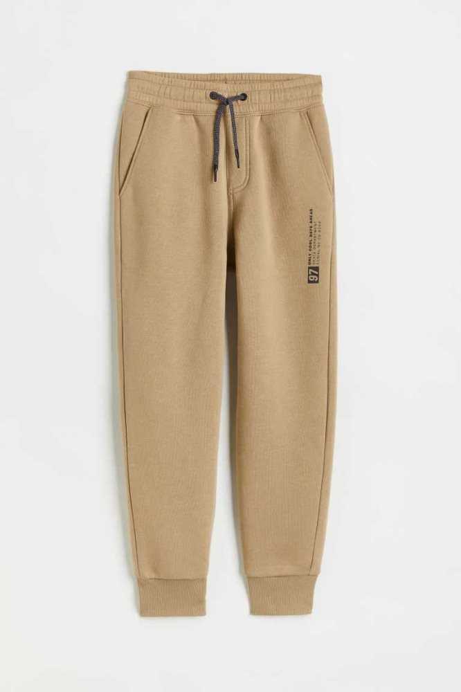 H&M Printed Jogginghose Kinder Beige | 0196-FQRWD