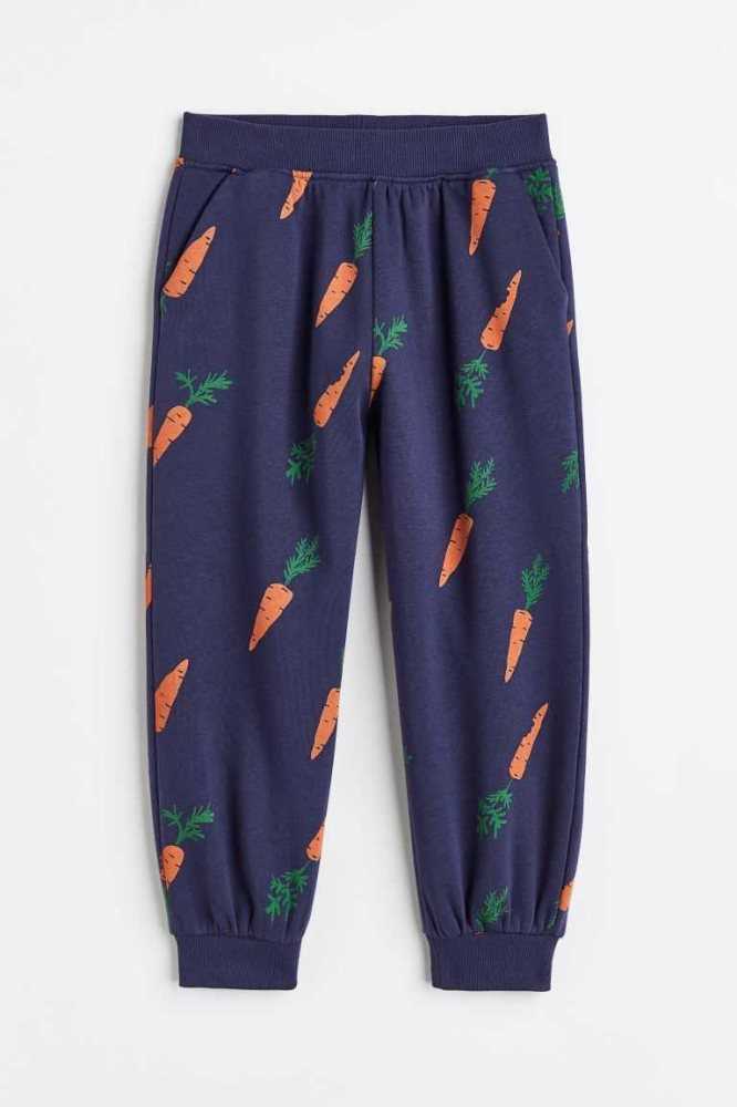 H&M Printed Jogginghose Kinder Dunkelblau | 0612-WNZXJ