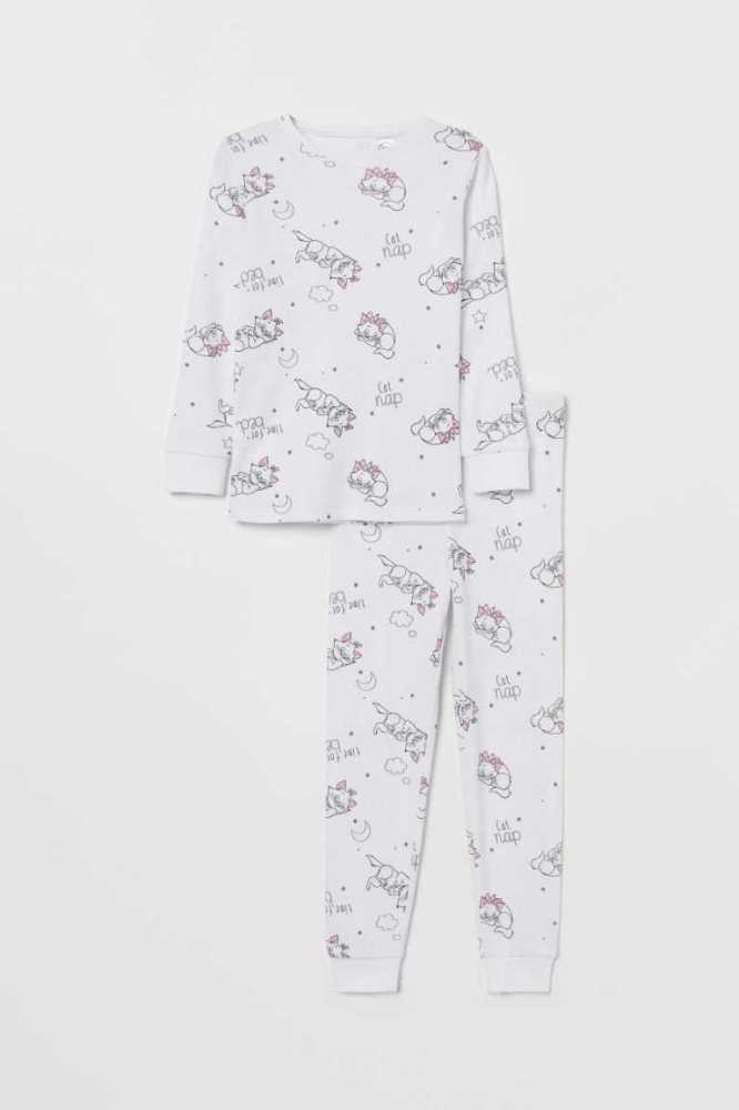 H&M Printed Pyjama-paket Kinder Grau | 4365-YWIZD