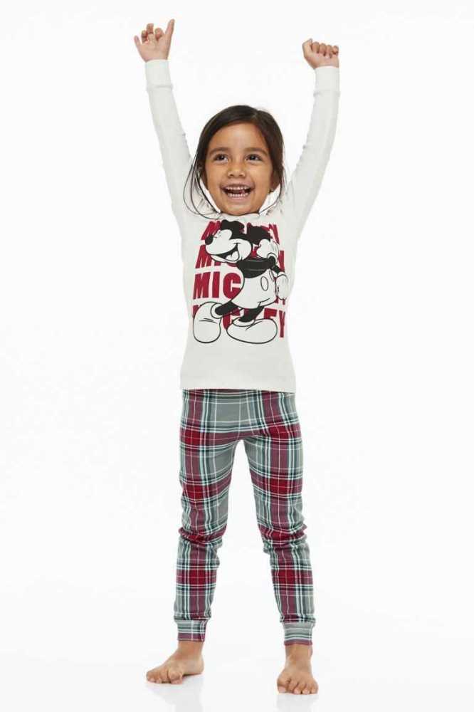 H&M Printed Pyjama-paket Kinder Weiß | 2569-VZBLC